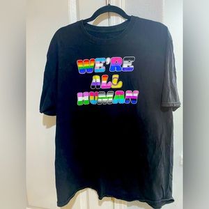 Hot topic tee shirt. We’re all human. Size xl teen